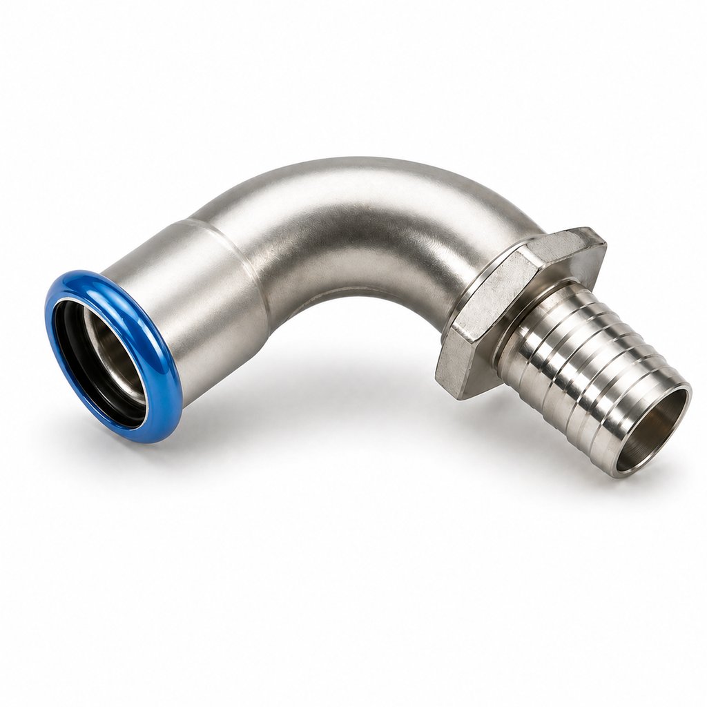 Bogen 90° mit Adapter auf PEX Rohre