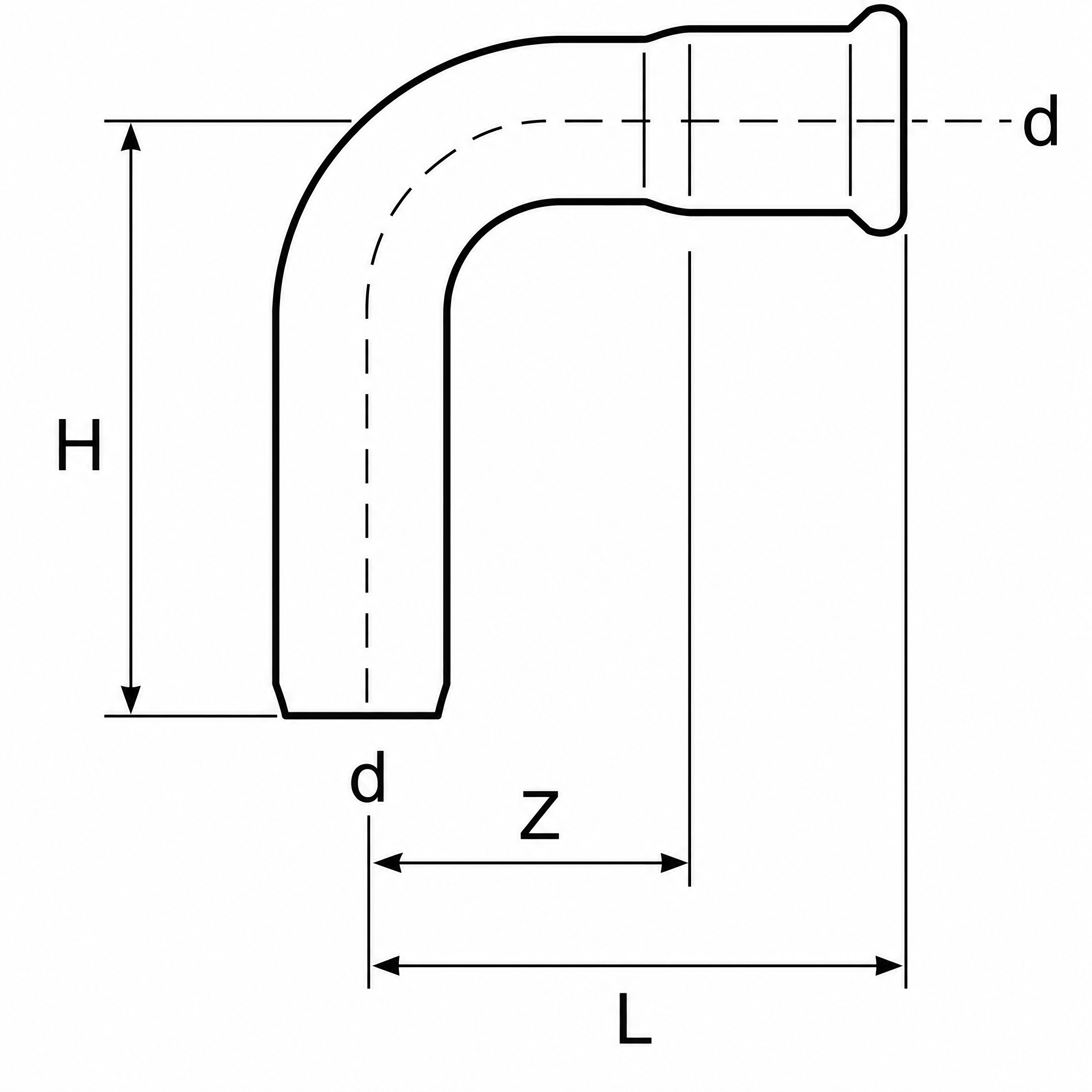 Bogen 90° I-A