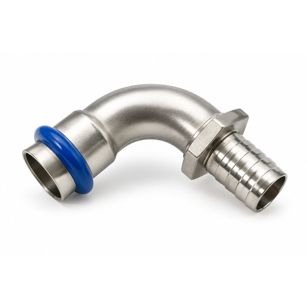 Bogen 90° mit Adapter auf PEX Rohre